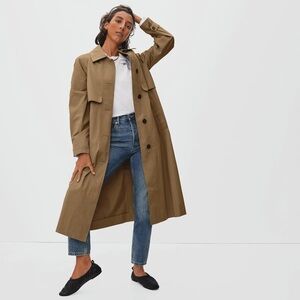 Everlane Long Mac Trench Coat in Toasted Coconut